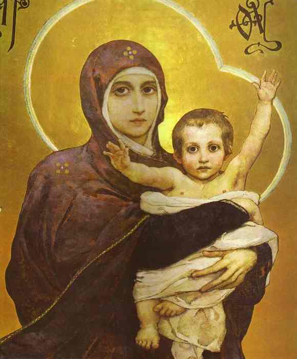 Hail Mary Full of Grace dans images sacrée vasnetsovvirgin